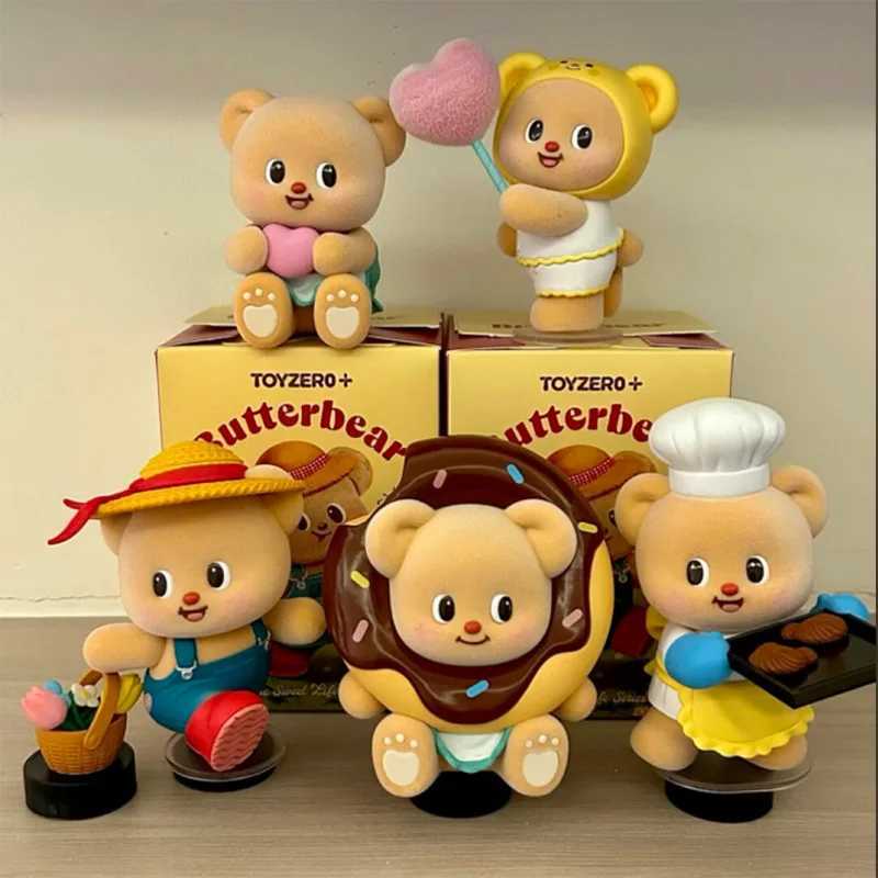 Butterbear Sweet Life Series Blind Box Doll Toys Action Figure Butterbear Flocking Figurines Desktop Gifts For Kids Girls C250917