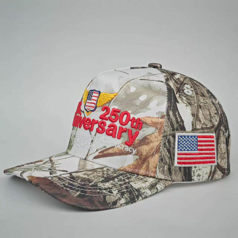 United States 250th Anniversary Hat Embroidered Baseball Cap Secure and Comfortable Fit Men Women Powerful Symbolism