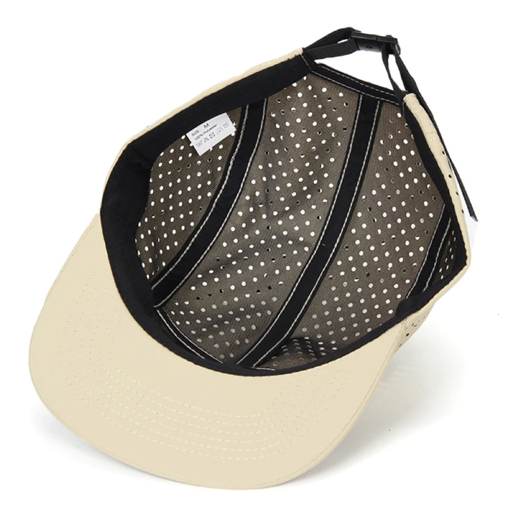 Perforated 5Panel Cap for Men Lightweight Breathable Quickdrying Baseball Caps Running Camping Hiking Training Outdoor Hat 250917