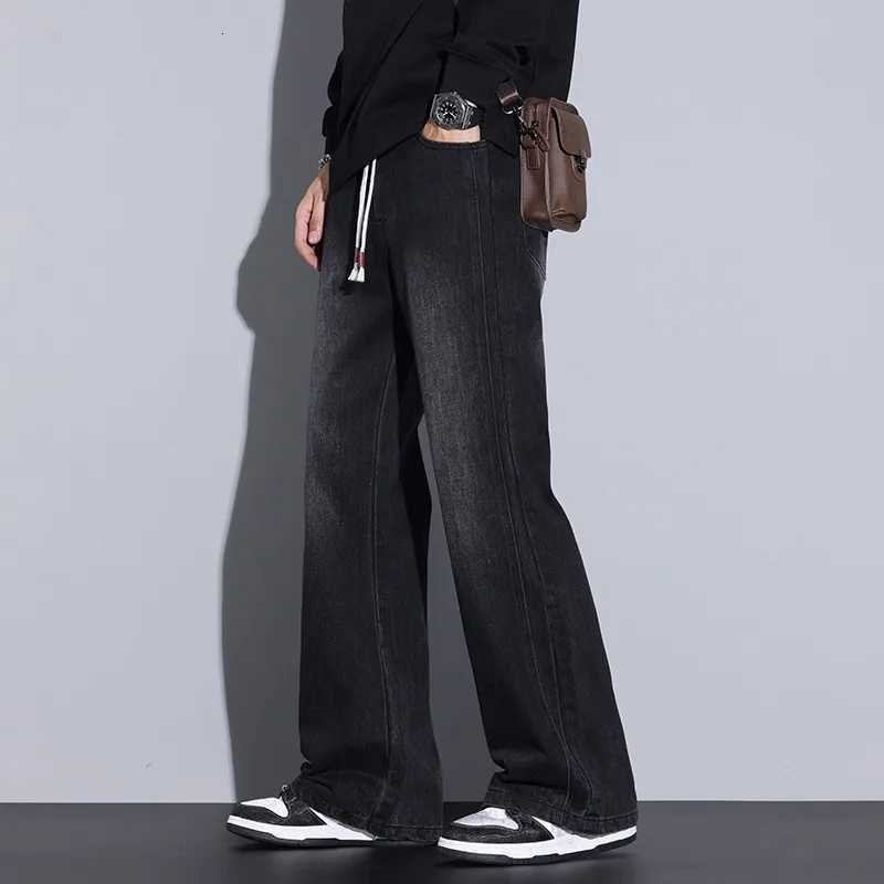 Mens Casual StraightLeg Jeans Bell Bottoms American Style Loose Fit Lightweight Trousers Summer Jeans Pants Mens Clothing TrafZ250917
