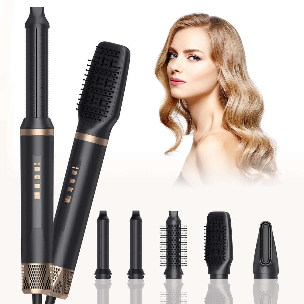 5-In-1 Air Brush Left Right High-Speed Curling Iron Straightener Ionic Hair Dryer Hot And Cold Alternating Wind
