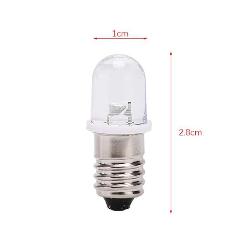 5pcs E10 LED Bulb E10 DC 3V 45V Instrument Bulb E10 Indicator Bulb Old Fashioned Flashlight Bulb C250917