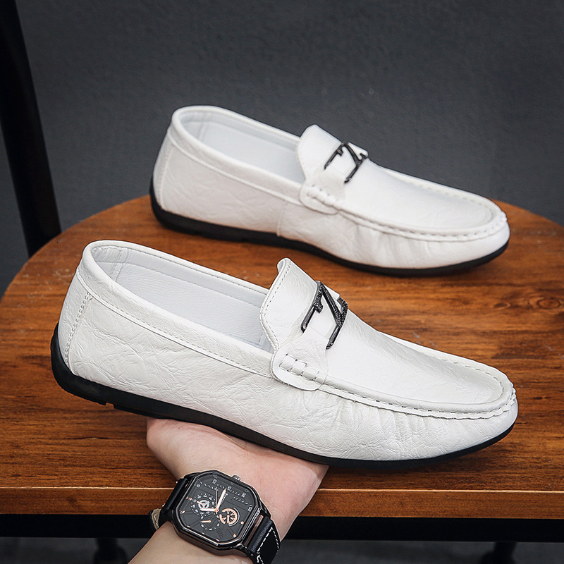 TOP Designer Men's Loafers Summer New Fashion British Style Soft Sole Soft Surface Casual Leather Shoes Slip-On Breathable d9