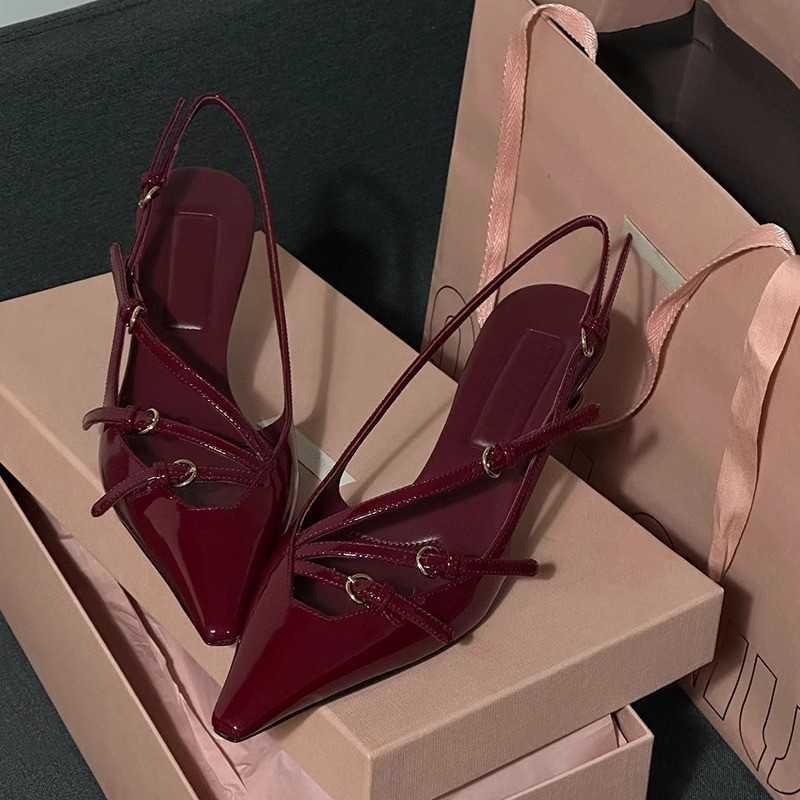 Spring Summer 2025 New Fashion Women's Single Shoes Retro Pointed Toe High Heels For Women T250917