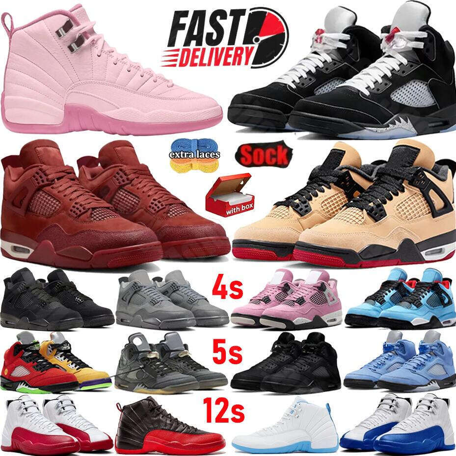 With Box Designer 4s 5s 12s Basketball Shoes Cats Cool Grey cement Brick Fire Red Black metallic Awake low Fragment mens womens sneakers trainers