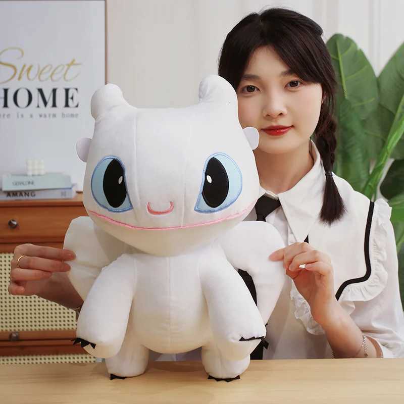 Big size Plush Toys Plushie Toothless Doll Kaii White Black Dinosaurs Animal Stuffed Decoration GiftXJ250916
