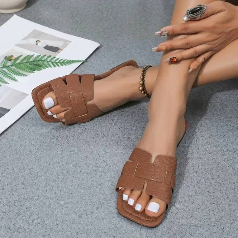 New Women Fashion Designer Beach Flats Female Casual Sandals Dress Walking Slippers Open Toe Slides Mujer Zapatos ddmypanda