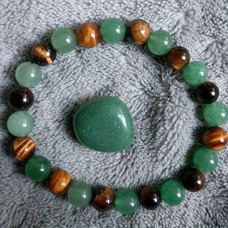 Bracelet Green Tiger Eye Gemstone Healing Stone for Delicate Daily Wear and Meaningful Jewellery Gift High Quality Texture