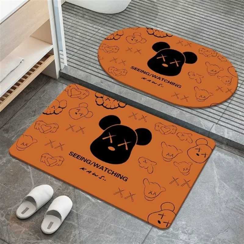 Diatom Mud Absorbent Non-Slip Soft Floor Quick-Drying Bathroom Entrance Rug - Small Carpet Foot Mat H260226