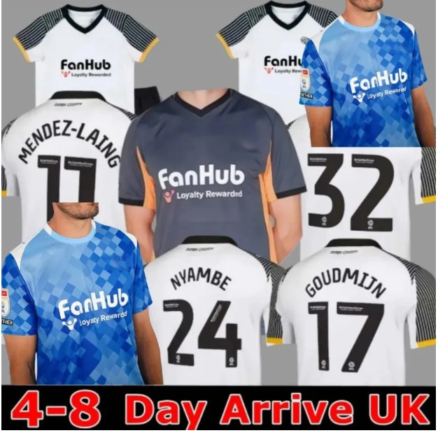 Derby 25 26 County soccer jerseys FORSYTH MENDEZ-LAING GOUDMIJN JACKSON NYAMBE ADAMS home away 2025 2026 jersey football shirts Children's suit kids 666