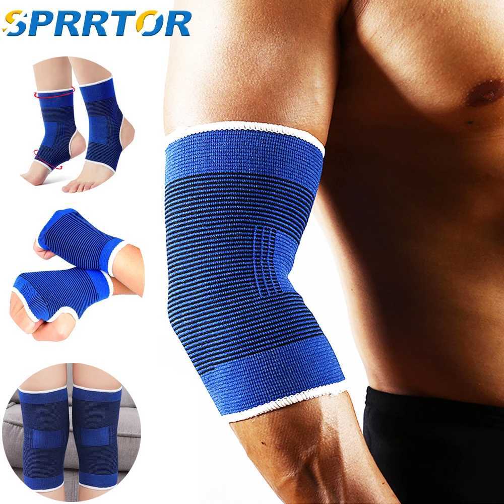 1Pair Sports Elbow Bandage Breathable Elbow Pads Basketball Volleyball Fitness Gym Adjustable Arm Sleeve Knee Pads Sports Safety J250917