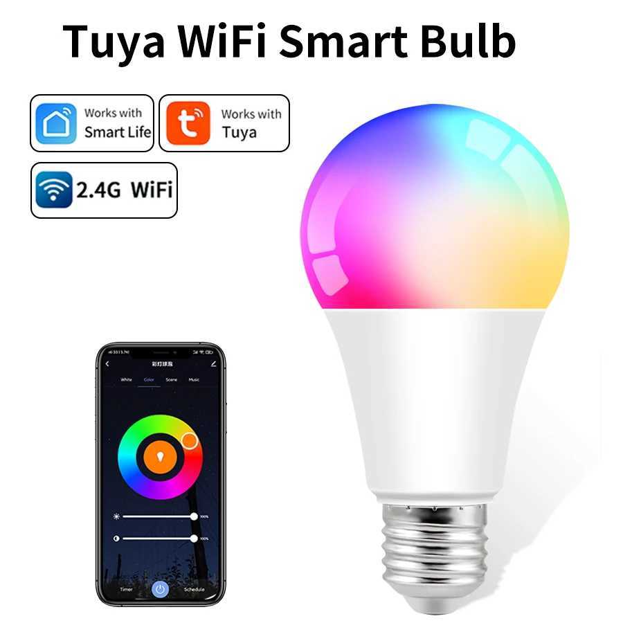 Smart WiFi Bulb Alexa LED Lamp 220V 110V 20W 15W 10W E27 RGB Smart Light Bulbs Smart Life App Remote Google Home Voice Control C250917