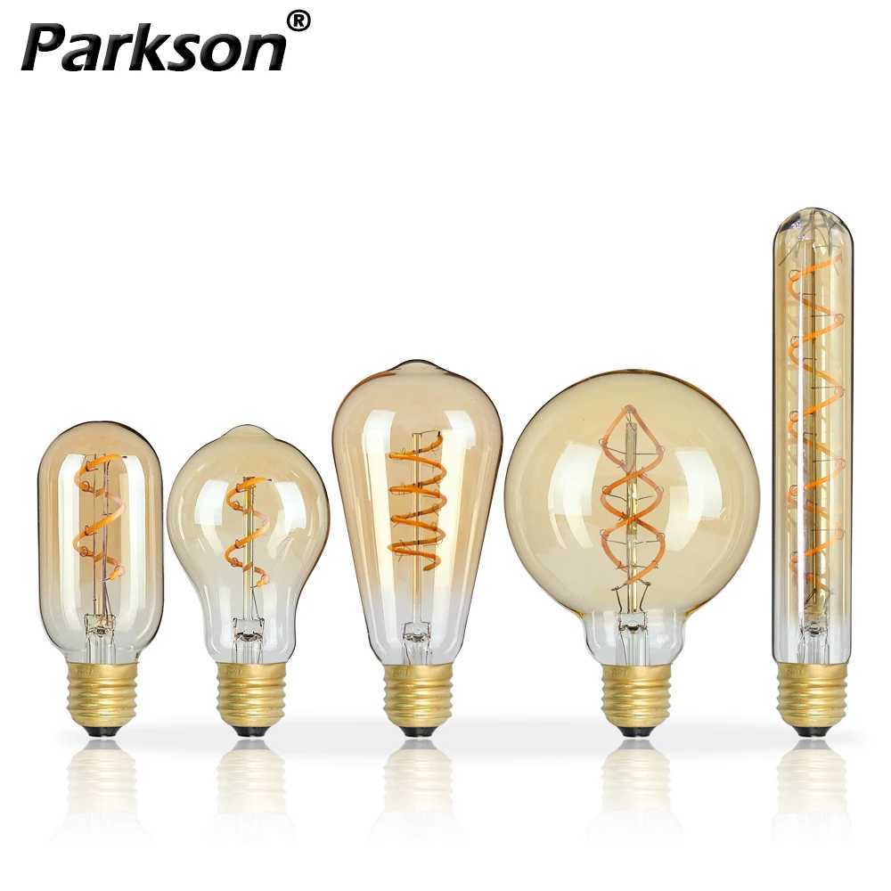 Retro Vintage E27 LED Filament Light Bulb 220V 3W ST64 A60 G80 G95 G125 T185 Edison LED Lamp For Home Glass Decor Spiral Diode C251115