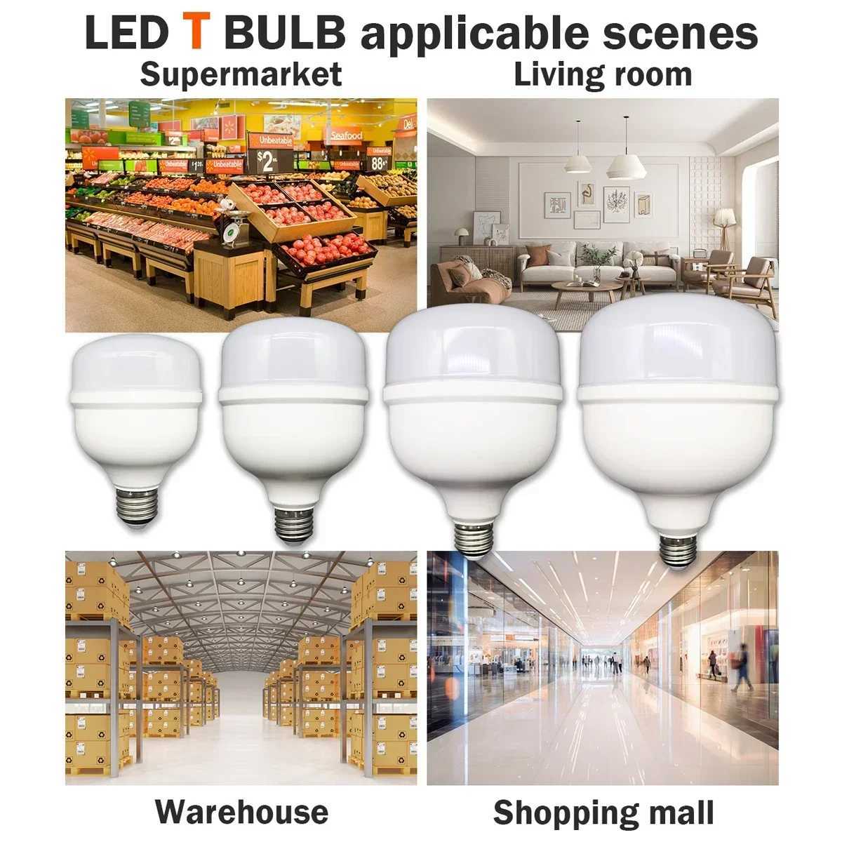 1-5pcs 50W 5000lm Super Bright LED Bulb AC 110V 220V E27 LED Lamp Lampada LED Light Bombilla Lighting Lamp for Home Livingroom C251115