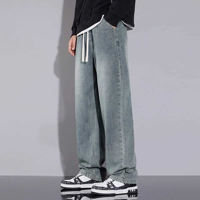 Highend Jeans Mens Autumn and Winter New N Blue Pants Casual Mens Pants Fall and Winter Loose Straight PantsZ250917