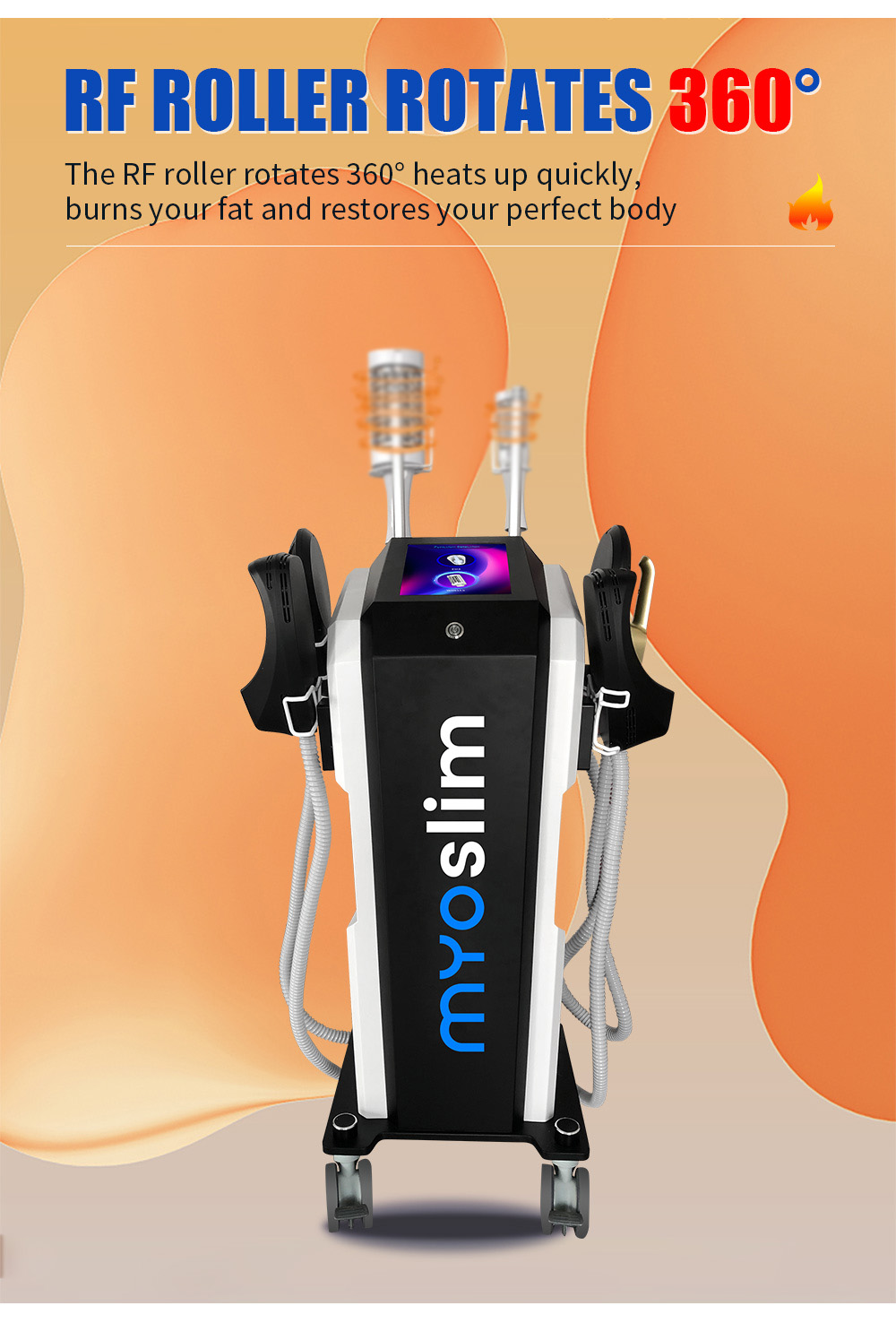 EMS Body Slimming Machine With Muscle Improvement Stimulation For Fat Burning And Weight Loss - Distance Control Carving Feature