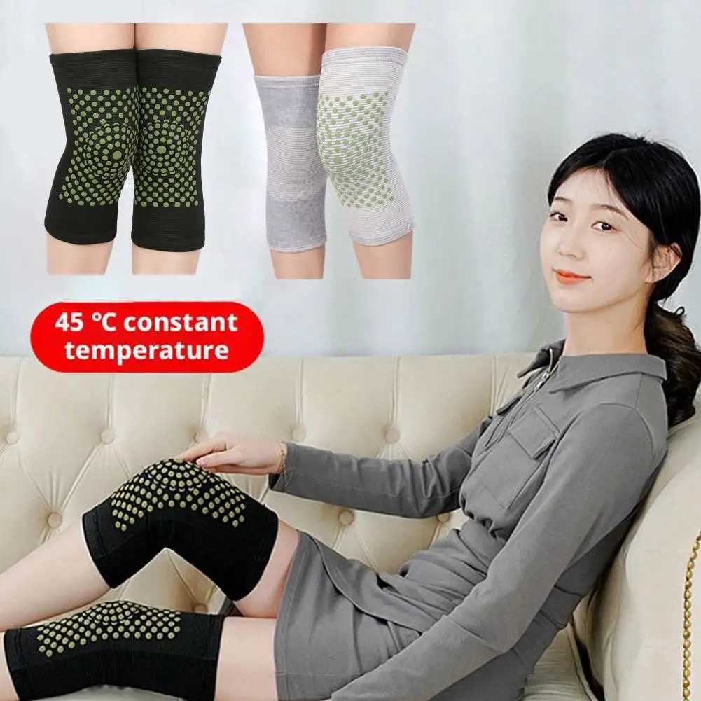 1 Pair SelfHeating Knee Protector Wormwood Hot Compress Knee Sleeve For Men Women Knee Brace Support For Cycling Skiing Running J250917