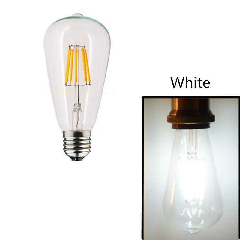 LED Edison Filament Light Bulbs Golden ST64 Dimmable E27 B22 2W 4W 6W 8W 10W 12W 220V 110V 2700K 6000K 360 Degree Energy Lamps C250917