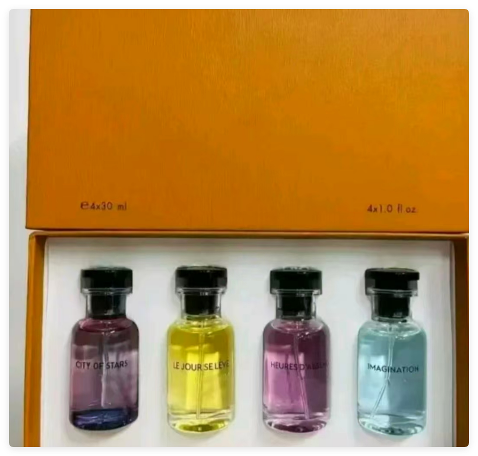 Luxury 4*30ml Perfume Set Imagination City of Stars HeuresD'absence LE JOUR SE LEVE Long lasting smell France Fragrance Gift Box Kit Christmas Gift