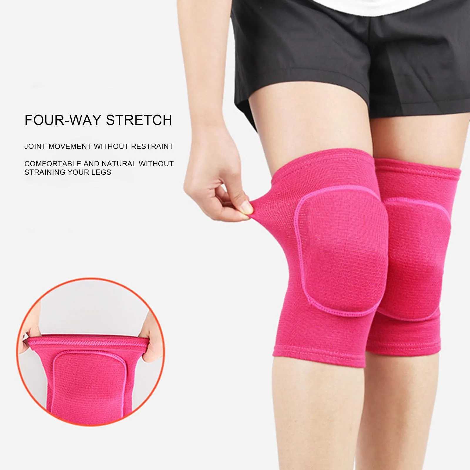 2pcs Sports Compression Knee Pads Elastic Knee Protector Thickened Sponge Knee Brace Support for Dancing Workout Training J250917