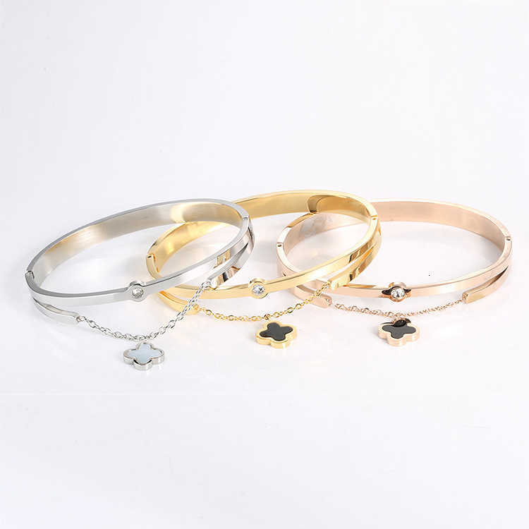 Jewelry Stainless Fashion Steel Luxury Set Golden Women Bangle Bracelet Flower Charm Finger Rings For Men Women Jewelry Set Gift Gg250917