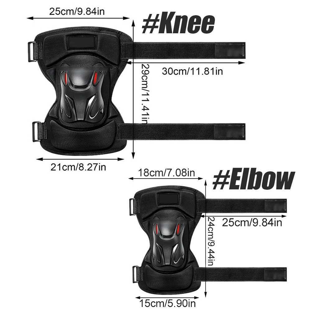 1 Pair Knee Elbow Pads for YouthAdults Protective Gear for Skating Biking Skateboarding Roller Skate Pads Set J250917