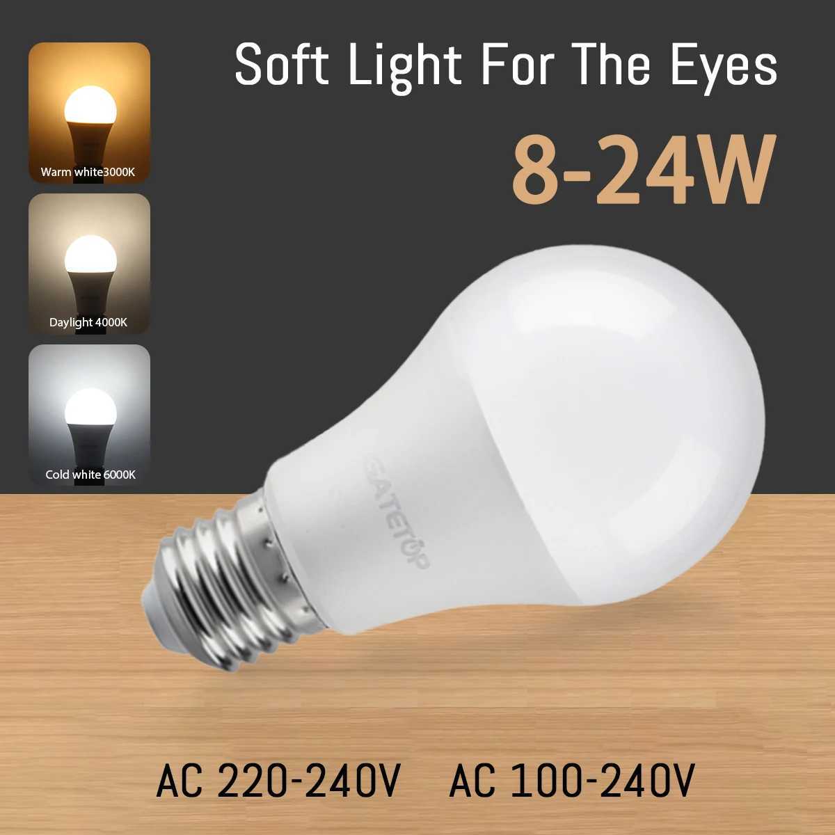 4PCS E27 B22 Base Led Bulb 8W 18W 20W 24W Lamps Hight Lumen AC220V 230V 110V Light Lamps for Home Derection Living Room Lighting C250917