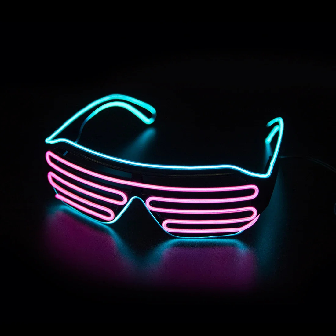 LED Glowing Glasses Gafas Luminous Bril Neon Christmas Glow Sunglasses Flashing Light Glass for Party Supplies Prop Costumes i250917