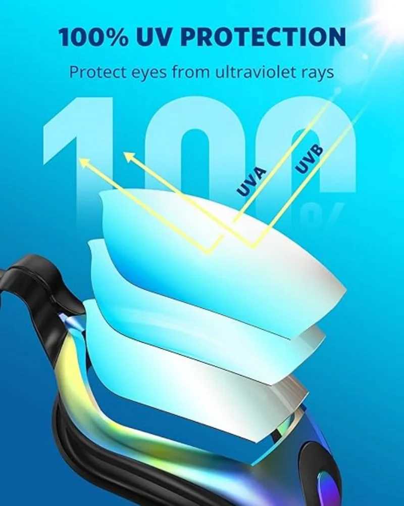 Swimming Goggles Professional Waterproof Swim Eyewear Glasses Antifog 100 UV Protection No Leaking For Adult Men Women Youth J2509171
