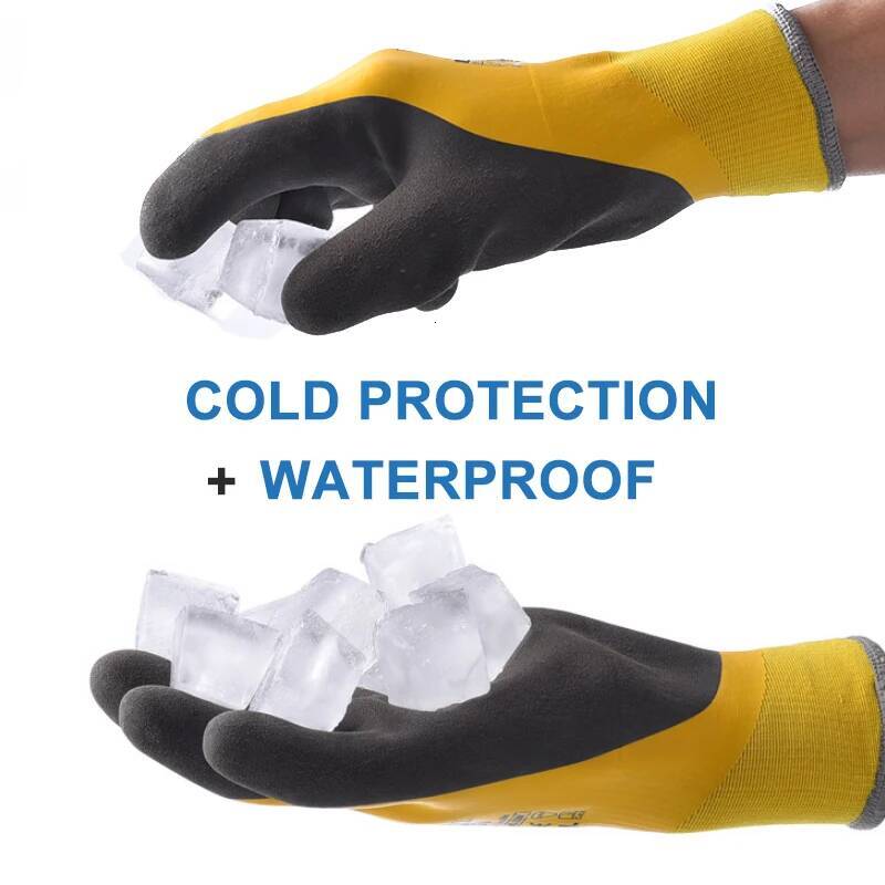 Wonder Grip Thicken Garden Working Coldproof Work Double Layer Latex Coated Protection Gardening Gloves ddmythur