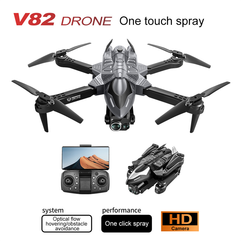 New V82 Drone Aerial Photography HD Professional Drones Optical Flow Positioning Intelligent Obstacle Avoidance Toy Remote Control Aircraft Long Stand