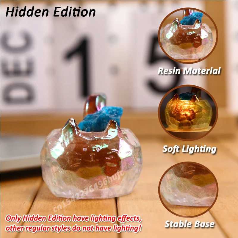 Creative Cat Crystal Blind Box Desktop Ornament Decor Animal Crystal Stone Random Mysterious Box Birthday Gift Collection Toy C250917