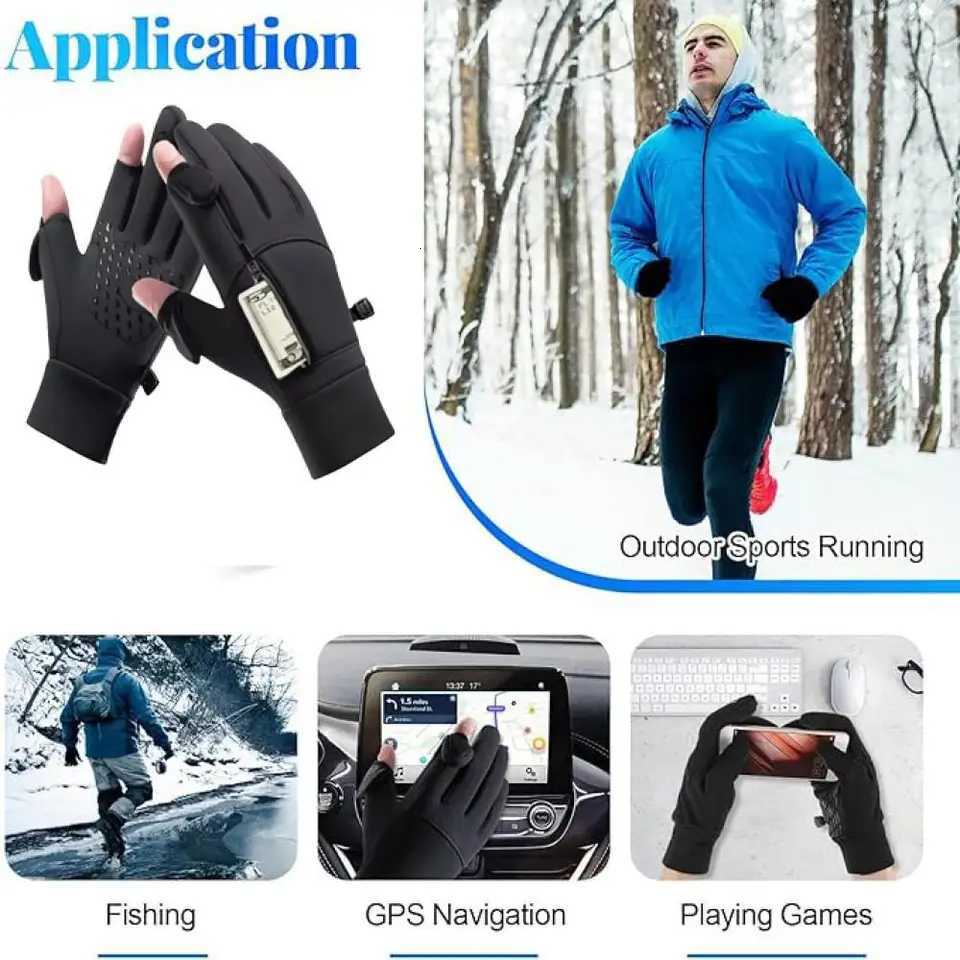 Winter Gloves Waterproof Thermal Sport Glove for Men Women for Running Cycling Driving Ski Hiking Warm Glove for Work D250917
