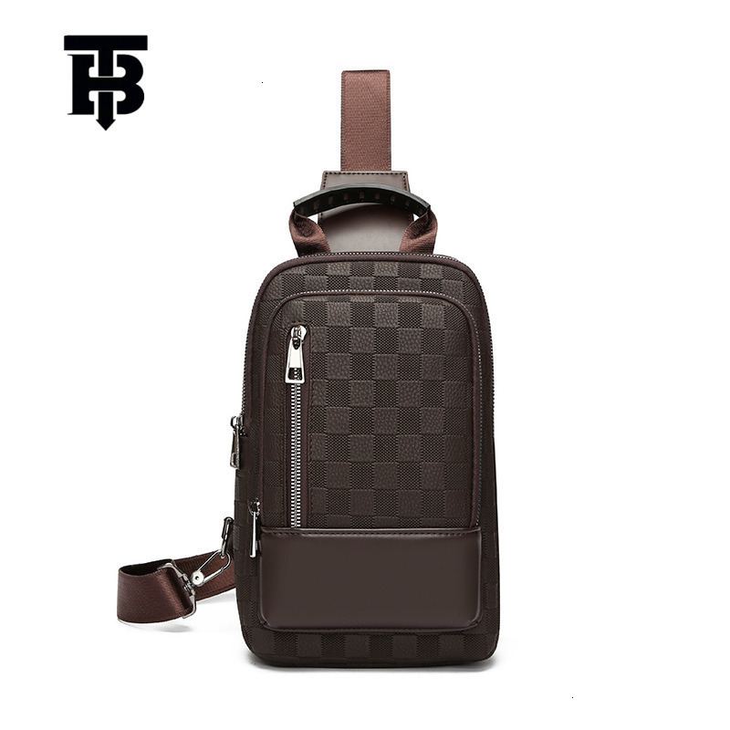 Designer Bag Men's Chest Bag European And American Large Capacity Luxury Bag Crossbody Bag Multifunctional Chessboard Pattern Casual Shoulder Bag