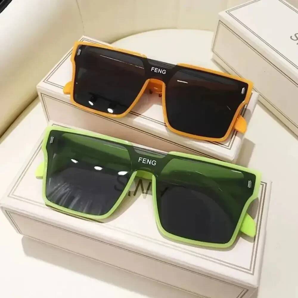 Vintage Square Kids Sunglasses Children Boys Girls Fashion Oversized Sun Glasses Brand Design UV400 Shades Eyeglasses ddmythur Z260305
