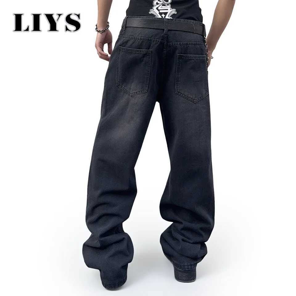 New Men Classic Jeans Homme Pantalones Men Soft Black Biker Masculino Denim Overalls Mens Pants Brand Retro Basic Loose JeansZ250917