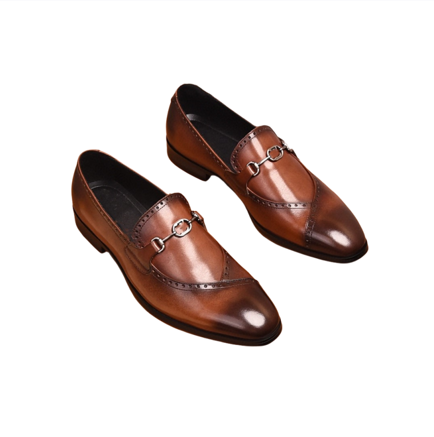 F2/23Model 2023 Men Designer Formal Business Brogue Shoes Luxurious Men's Dress Shoes Male Casual Genuine Leather Wedding Party Loafers 11