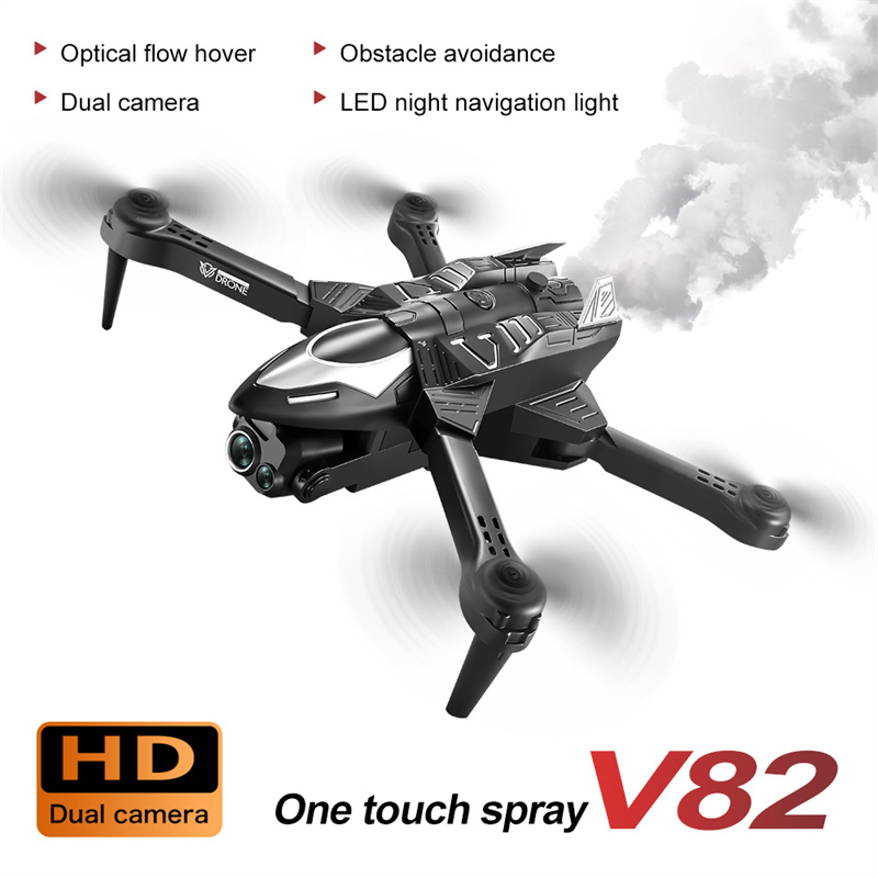 New V82 Drone Aerial Photography HD Professional Drones Optical Flow Positioning Intelligent Obstacle Avoidance Toy Remote Control Aircraft Long Stand