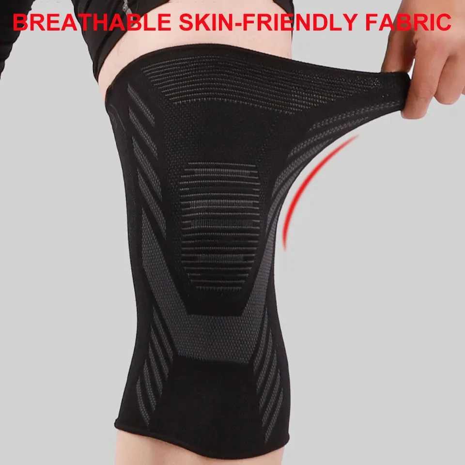 GOBYGO Sports Compression Knee Pads Breathable knit Leg Support Silicone Antislip Stabilizes Patella Cycling Running Basketball J250917