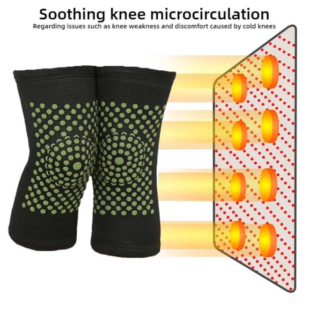 1 Pair SelfHeating Knee Protector Wormwood Hot Compress Knee Sleeve For Men Women Knee Brace Support For Cycling Skiing Running J250917
