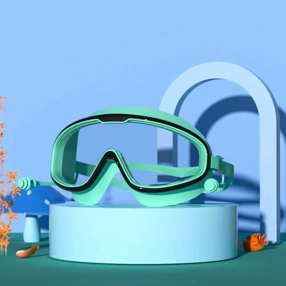 Diving Big Frame Swimming Goggles Anti Fog Wide View Swim Glasses Soft Elastic Swimming Accessories KidsAdult J250917