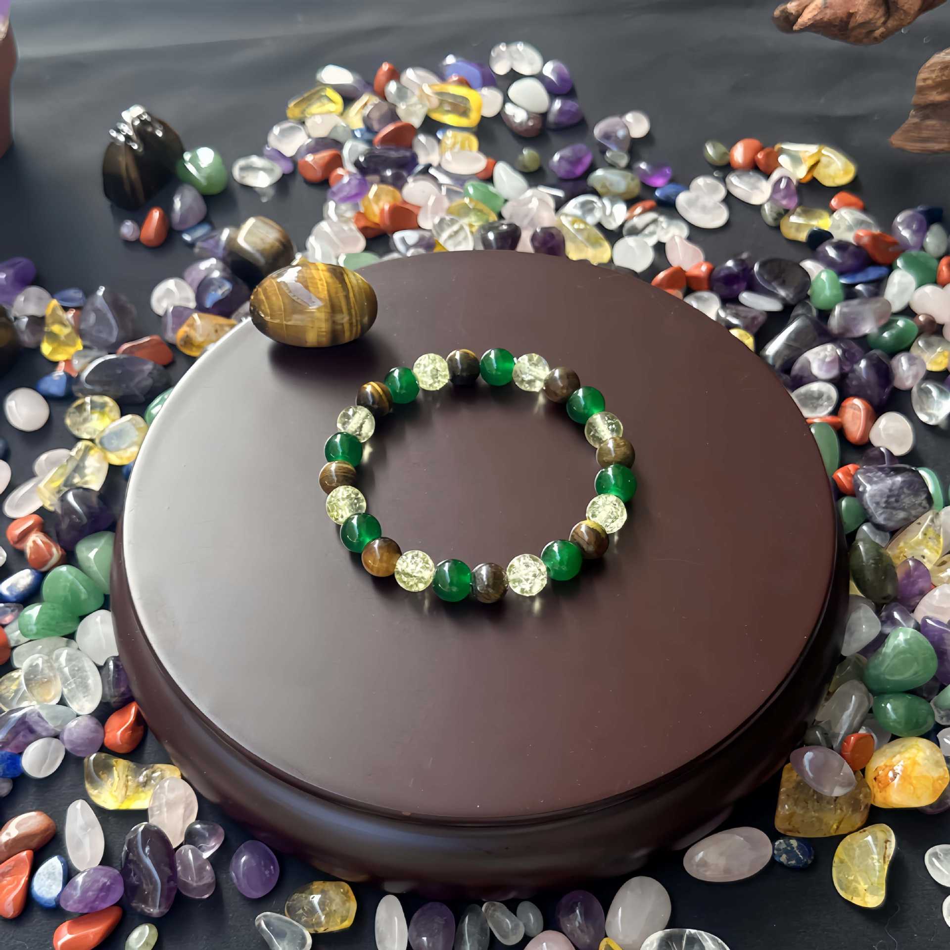 Multi - Colored Gemstone Healing Bracelet For Money Abundance Delicate Daily Wear & Prosperity Jewelry Gift For Her High - Quality Stylish Accessory