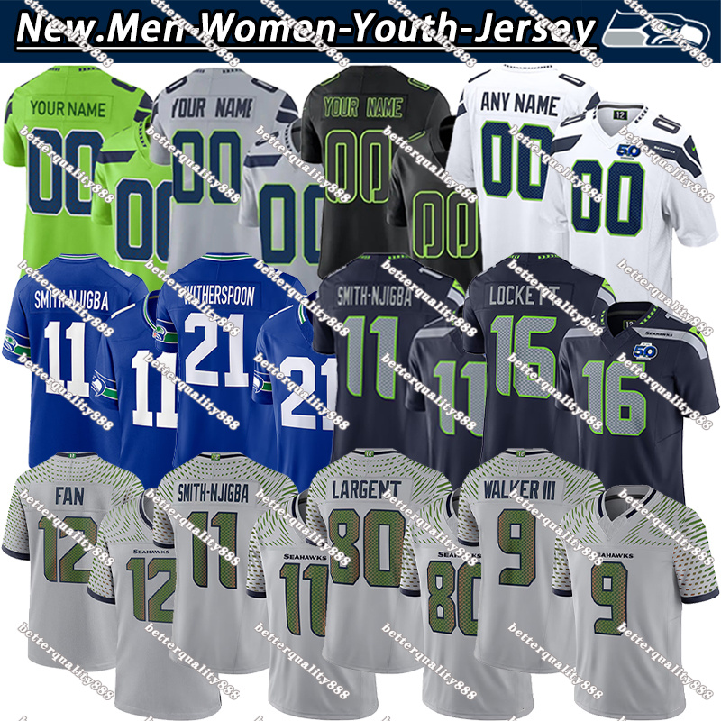 #14 DK Metcalf Jersey #7 Geno Smith Jersey Kenneth Walker III Tyler Lockett SeahawksS jersey#11 Smith-Njigba Devon Witherspoon Sam Howell Fant Tomlinson Williams Cross