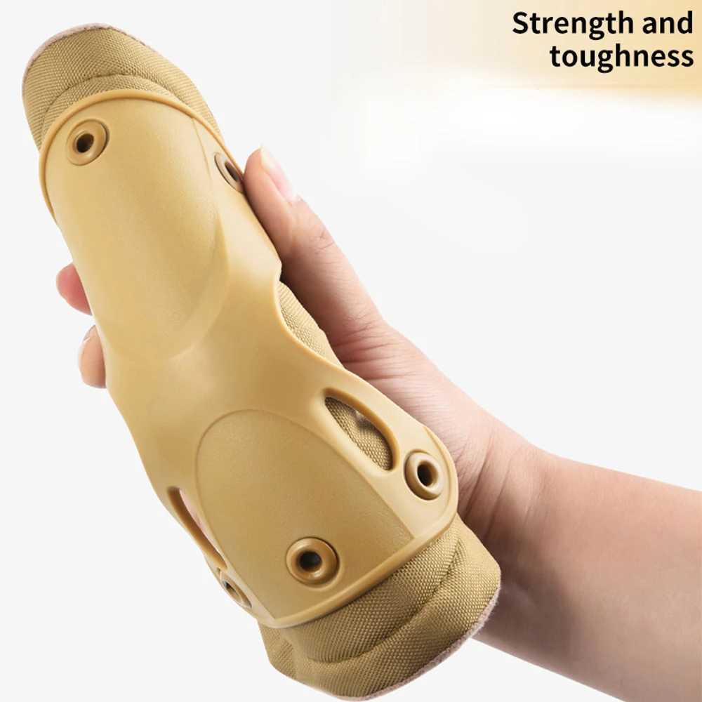4Pcs Tactical Knee Pad Elbow CS Military Protector Army Airsoft Outdoor Sports Hunting Kneepad Safety Gear Knee Protective Pads J250917