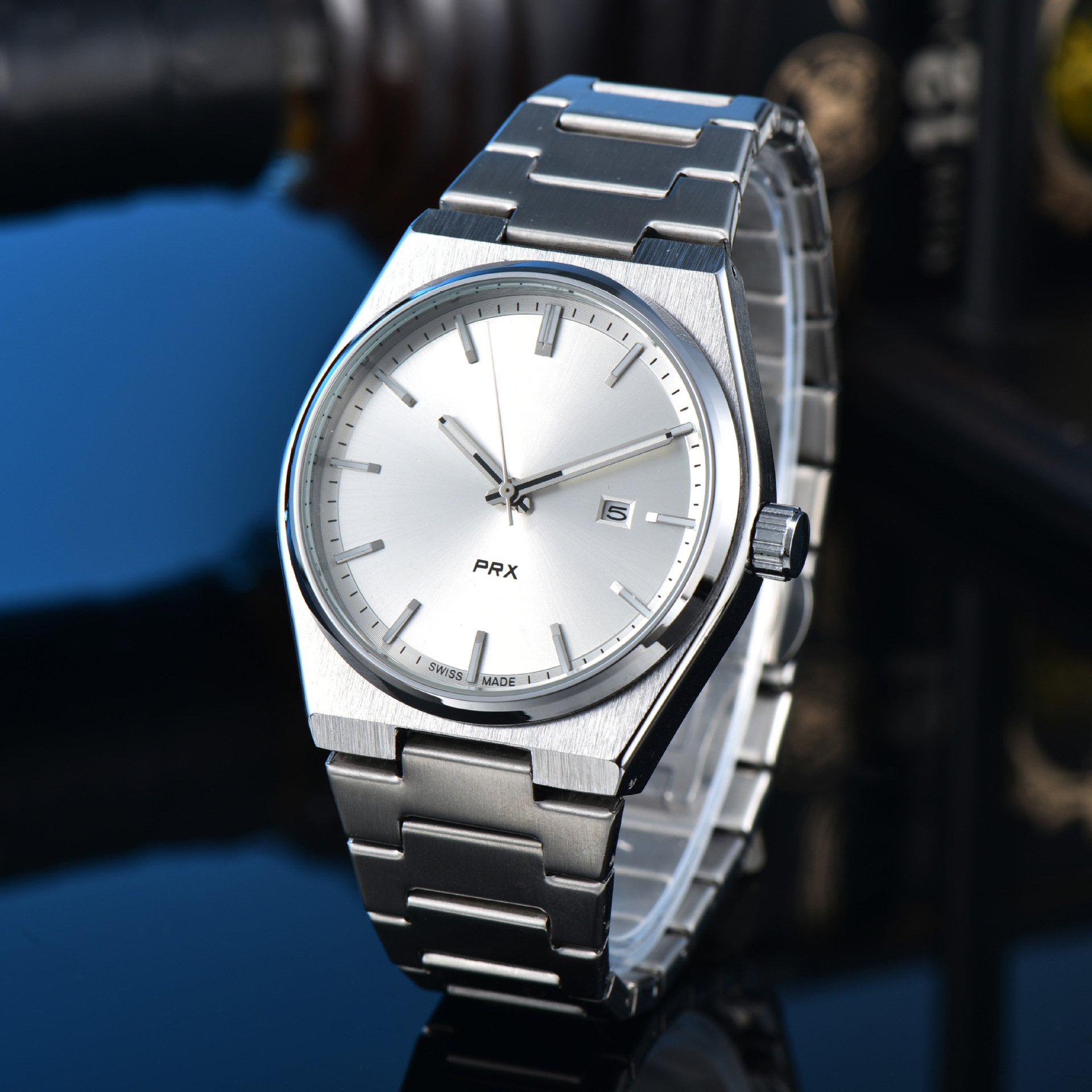 HOT Top Mens 1853Tissity watch designer luxury quartz movement watches high qualit rose gold stainless steel strap sapphire PRX Wristwatches #562