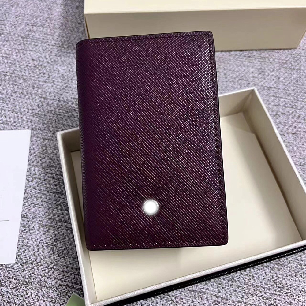Business card wallet for men genuine leather wallet women purse pocket coin purse folding wallet designer wallet top-quality bag passport holder ID case gift box