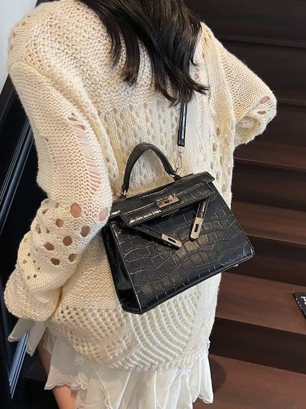 Handbag For Women 2025 New Summer Niche Stone Pattern Korean Version Versatile And High-End Single Shoulder Crossbody Bag