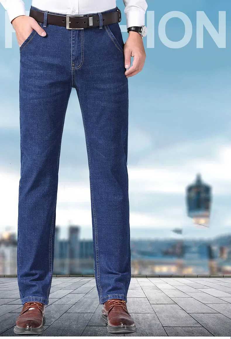 2025 spring and summer thin jeans mens straightcut midwaist casual pants dirtresistant and versatile long pantsZ250917
