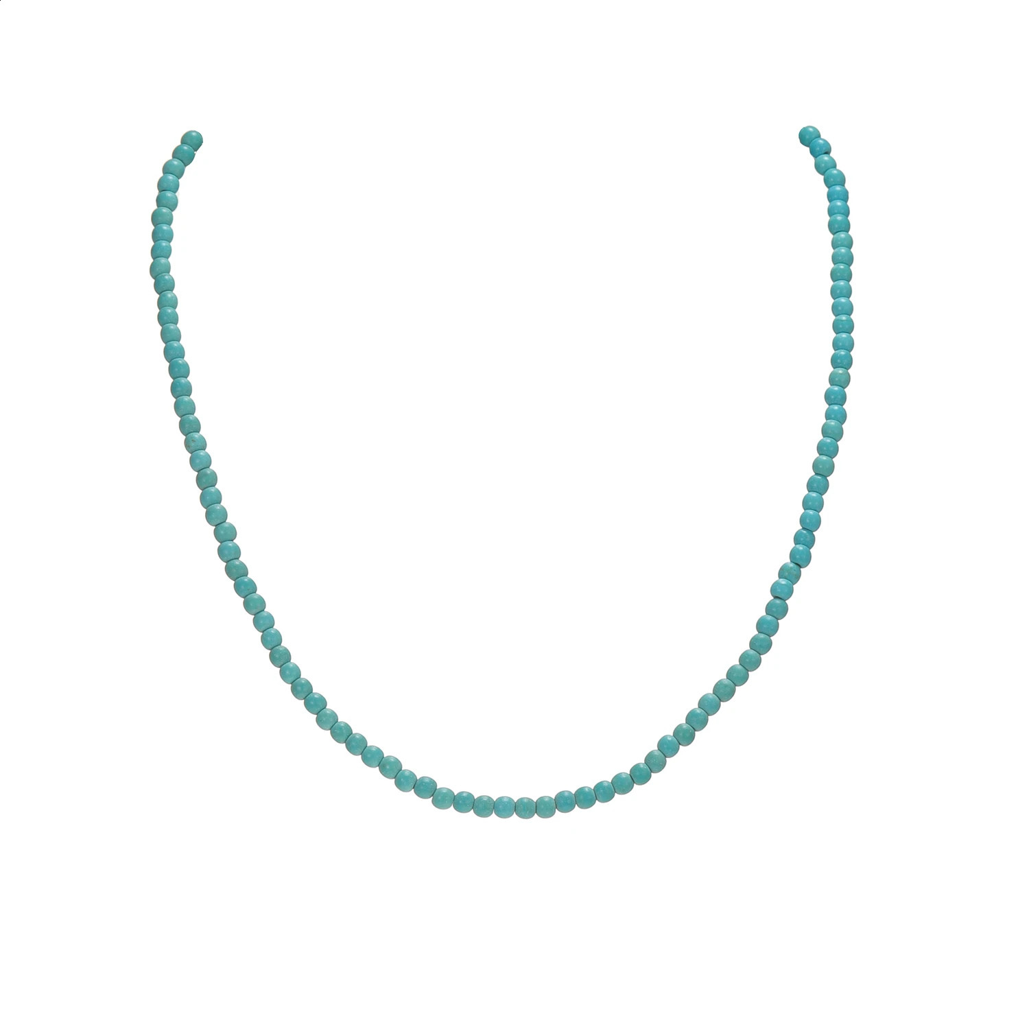 Fashionable retro turquoise beaded short neck fitting womens necklace versatile for daily use 250916
