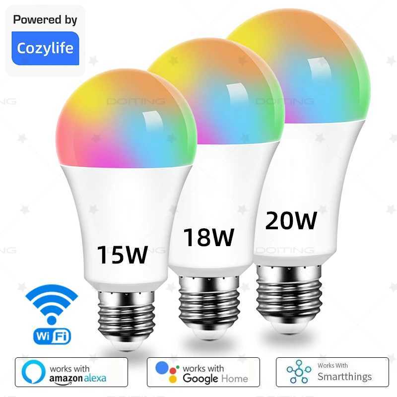 WiFi E27 Smart Dimmable Bulb RGBCW Colorful 220V LED Light App Adjust Dimmable Support Alexa Google Home Voice Control C2509171
